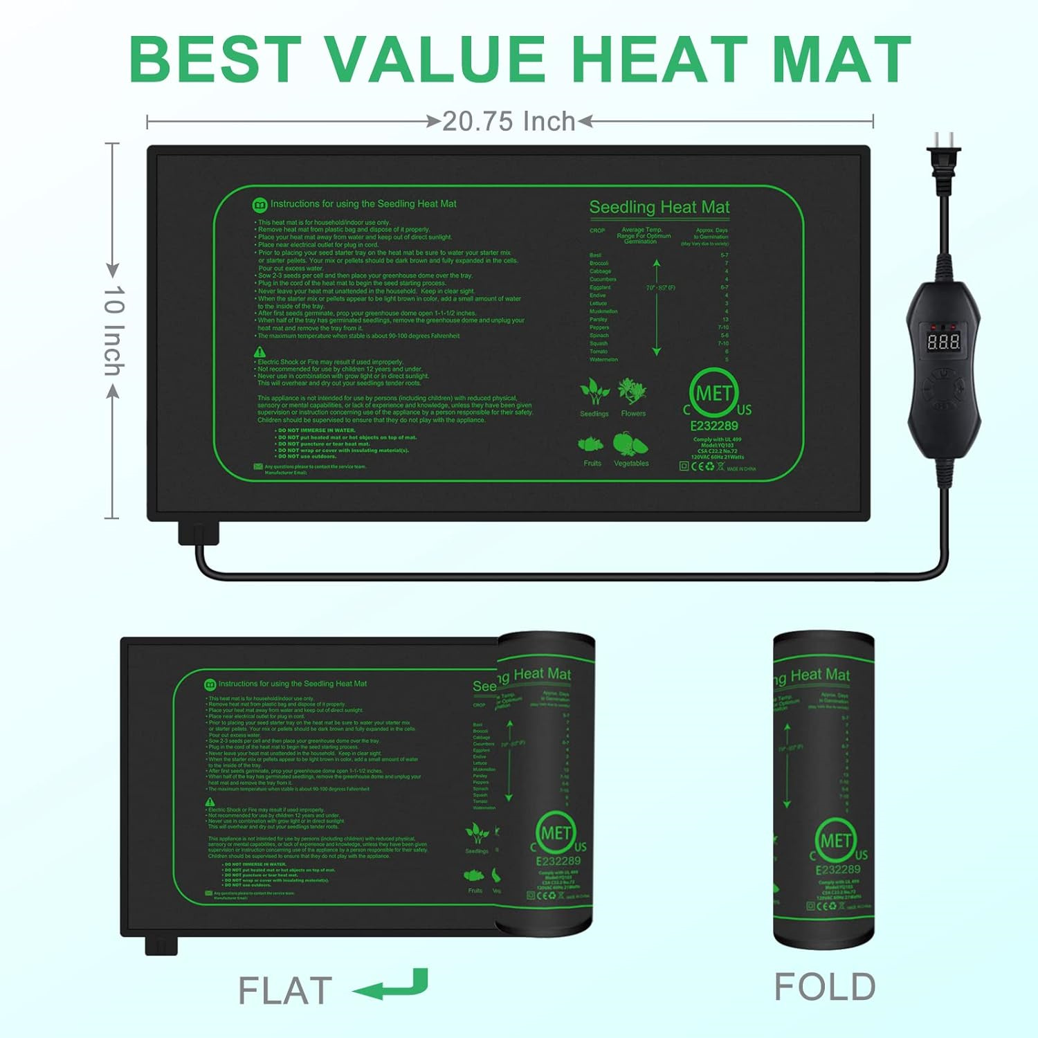Tapis chauffant pour semis ave - Seedling Heat Mat avis et prix